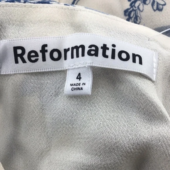 Reformation Cream and Blue Floral Jumpsuit - Picture 5 of 5